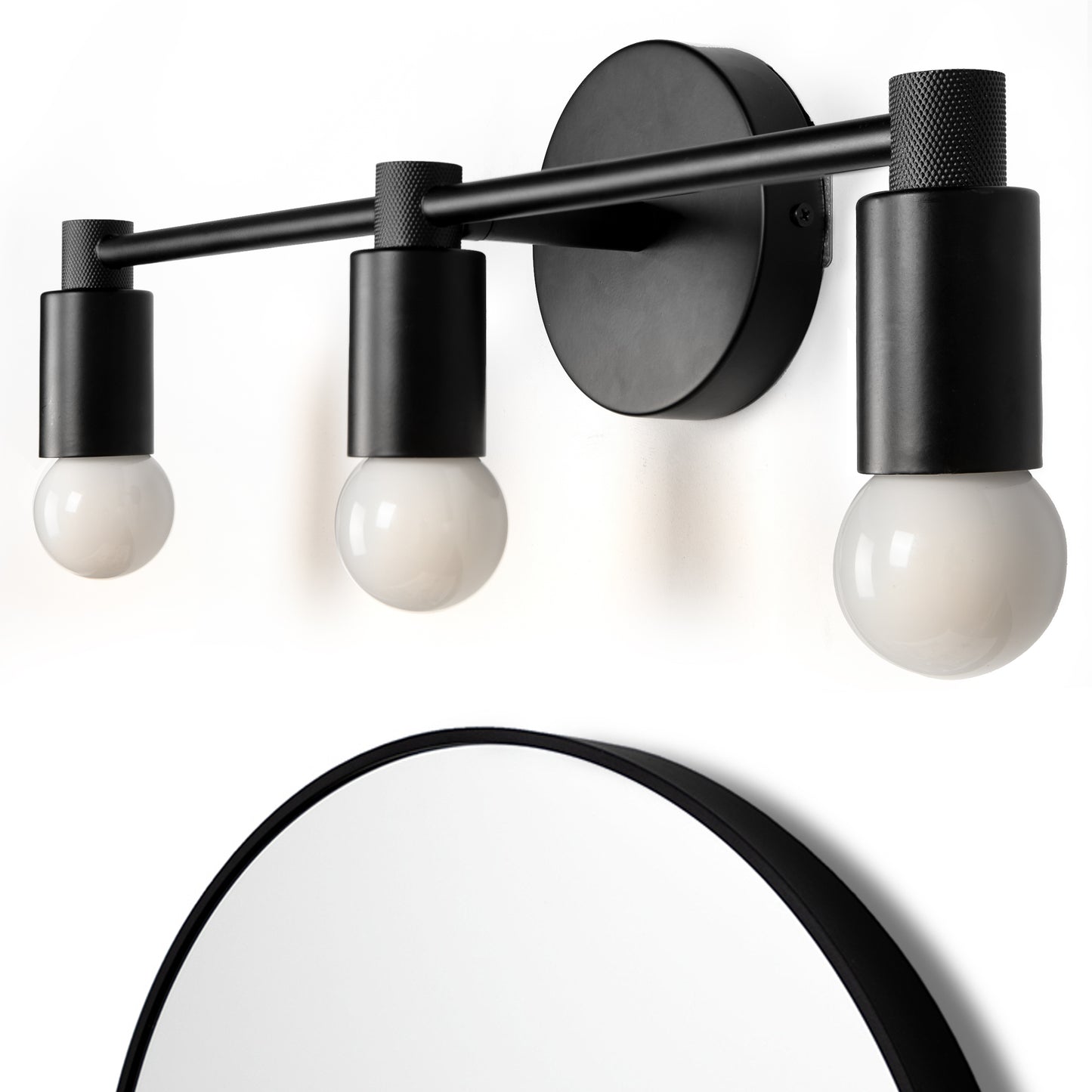 Project Renovate Modern 3 Light Bathroom Vanity Fixture - Black